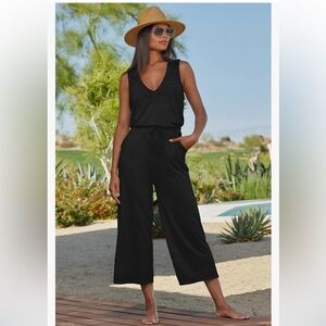 Весса Beach Date Wide Leg Cover-Up
Jumpsuit Black Size L